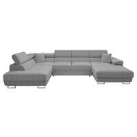 WOHNLANDSCHAFT Torezio Bis Cord, Seite: Links - Grau, Holz/Textil (346/90/203cm) - MIRJAN24