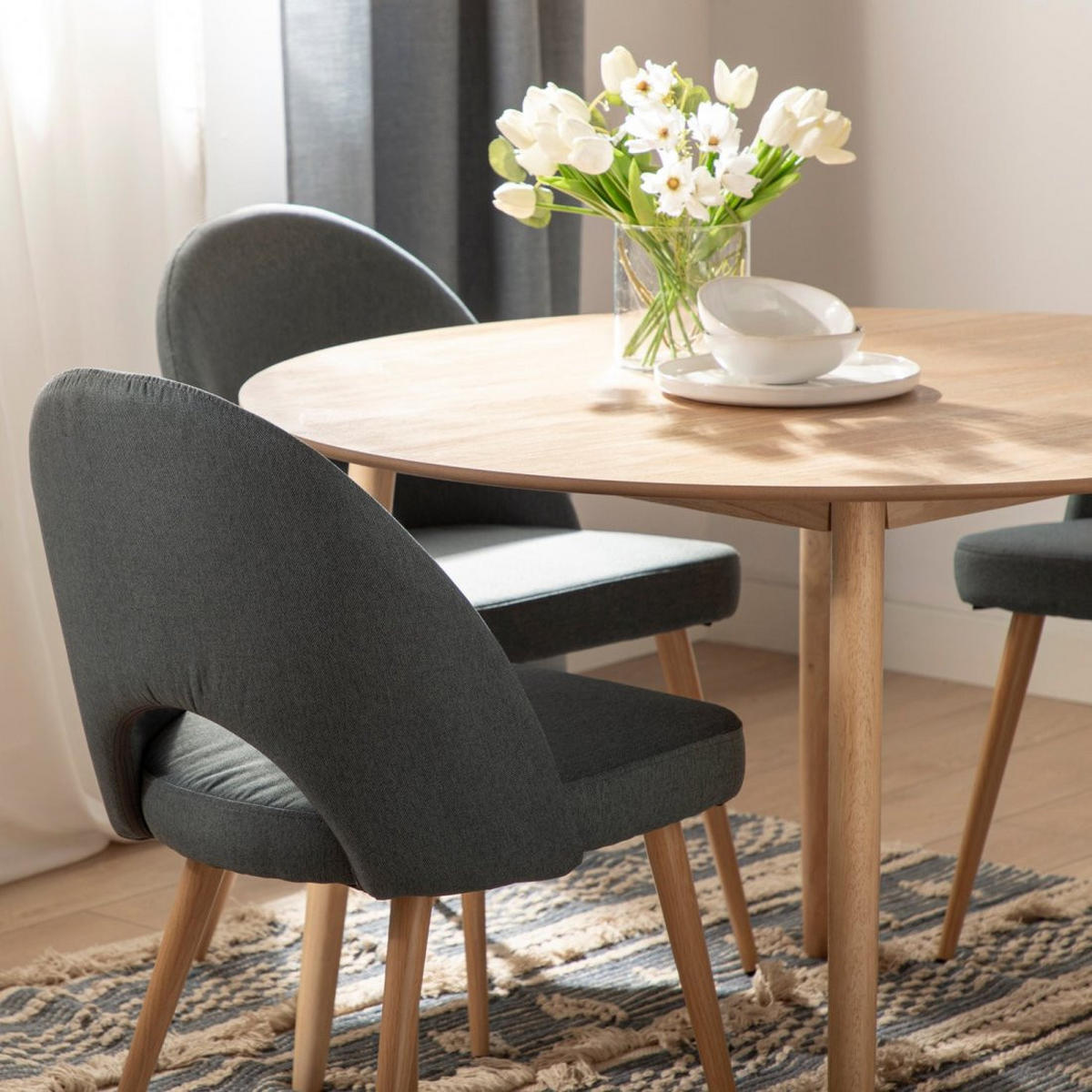 ESSZIMMERSTUHL Blair Blau 49 cm x 85 cm - Blau, Textil (49/85/54cm)