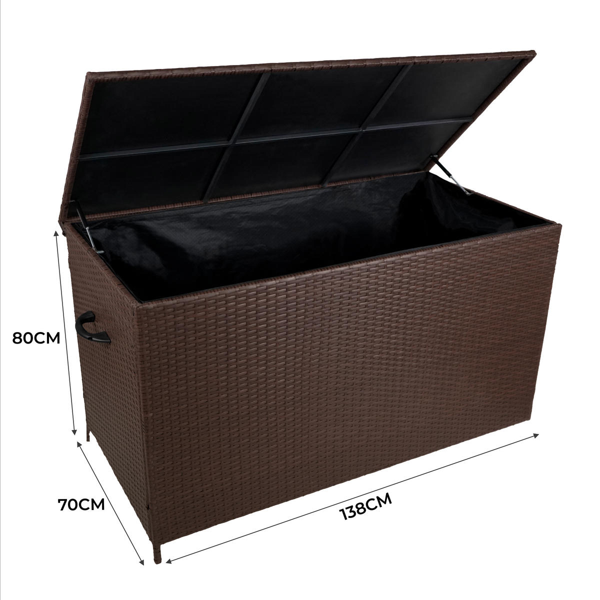 KISSENBOX Rattan - Braun - Braun, Naturmaterialien (138/1/70cm) - Monstershop