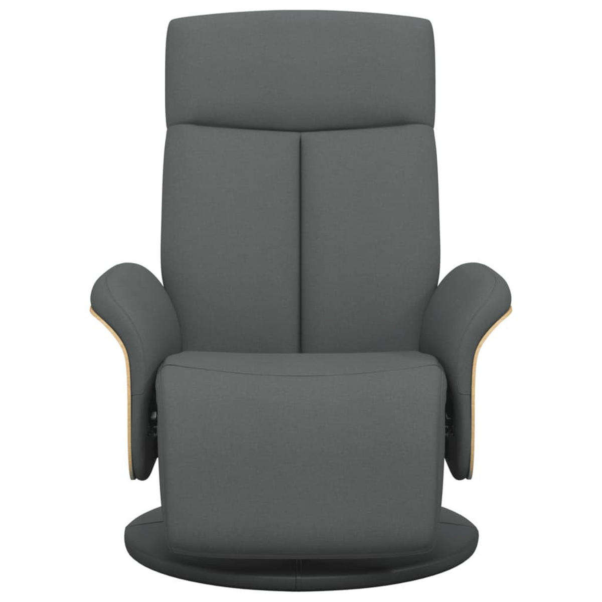 RELAXSESSEL Mit Fussteil Dunkelgrau Stoff - Grau, Textil (87/104.5/79cm) - vidaXL