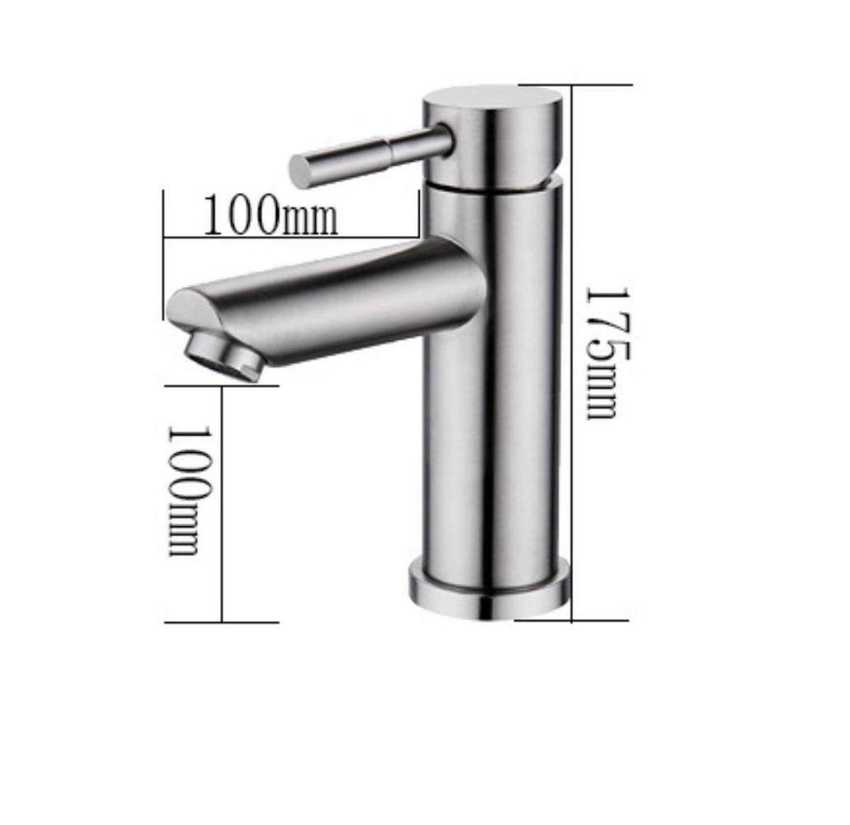 WASCHTISCHARMATUR, Wasserhahn heißes und kaltes Wasser - Grau, Metall (15/17.5/5cm) - BELZ