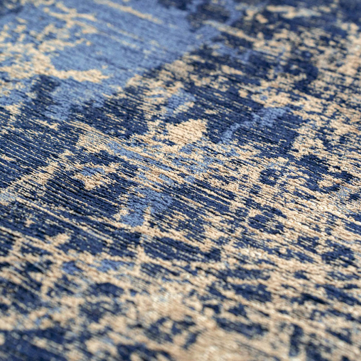 TEPPICH Abyss Blue Mad Men Cracks 240/240 cm - Blau, Kunststoff/Textil (240/240cm) - Louis De Poortere