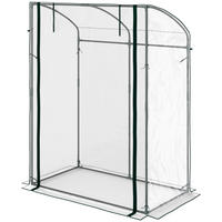 GEWÄCHSHAUS aus Kunststoff 128x70x170 cm Transparent mit Reißverschlusstür - Transparent, Kunststoff (70/170/128cm) - Modfu