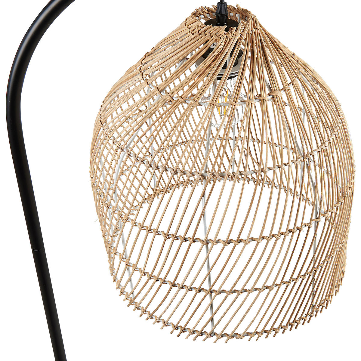 STEHLAMPE Bernica 36/36/165 cm - Naturfarben, Naturmaterialen (36/36/165cm) - Beliani