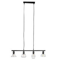 LED HÄNGELEUCHTE Metall Schwarz Gitteroptik - Schwarz, Metall (75/13/150cm)