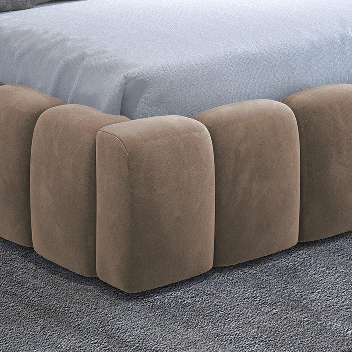 BOXSPRING POSTEL 160/200 Auria Hnědá - hnědá, dřevo (160/200cm) - Petits-meubles