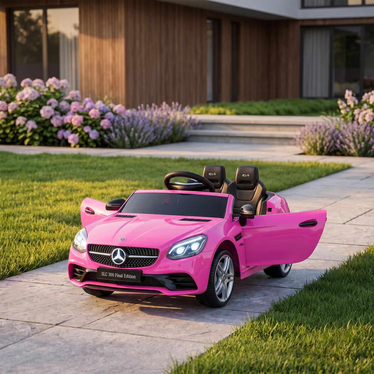 KINDER-ELEKTROAUTO Kunststoff Metall Rosa - Rosa, Kunststoff (107/62.5/44cm) - AIYAPLAY