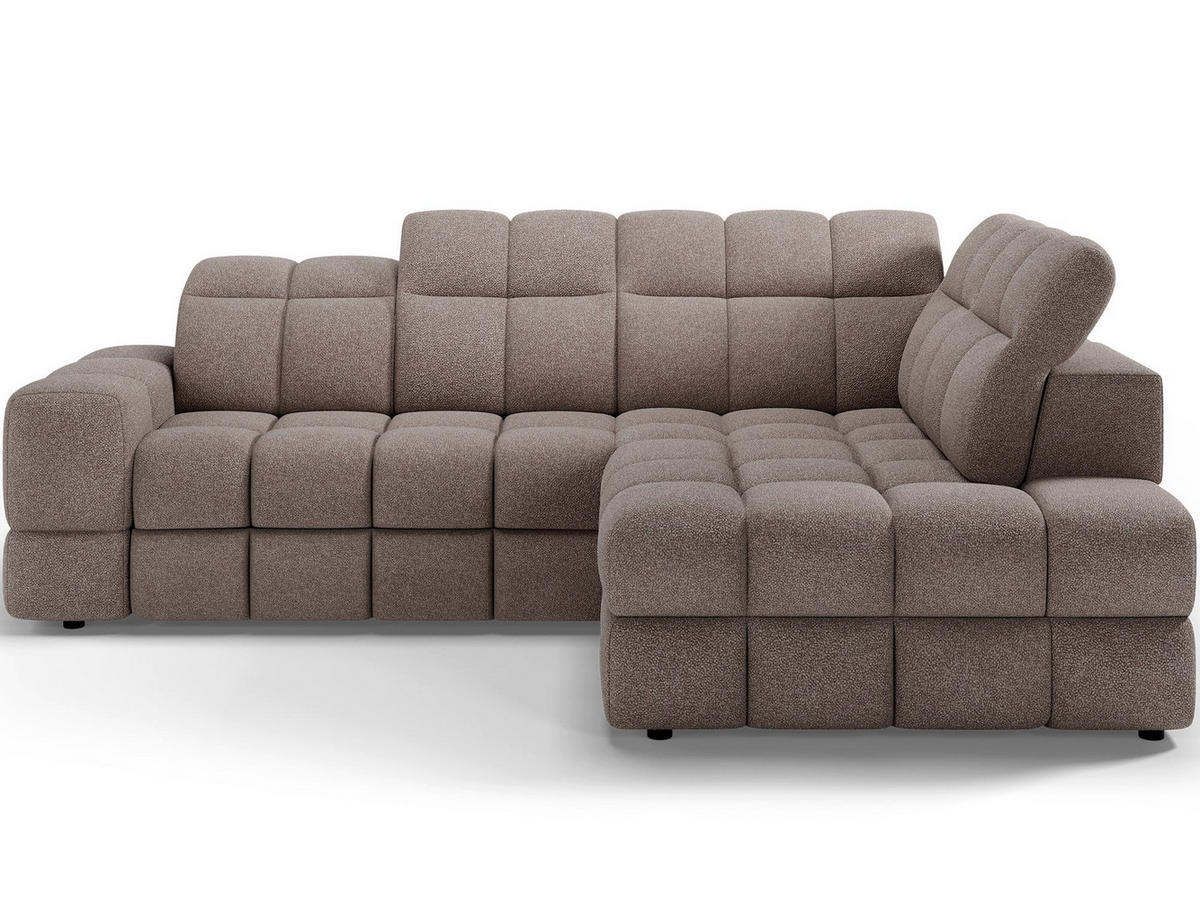 ECKSOFA Bronon mit Schlaffunktion und Bettkasten – Modernes Design, verstellbare Kopfstützen und verschiebbare Rückenlehnen - Beige, Kunststoff (296/109cm) - Wohnideebilder