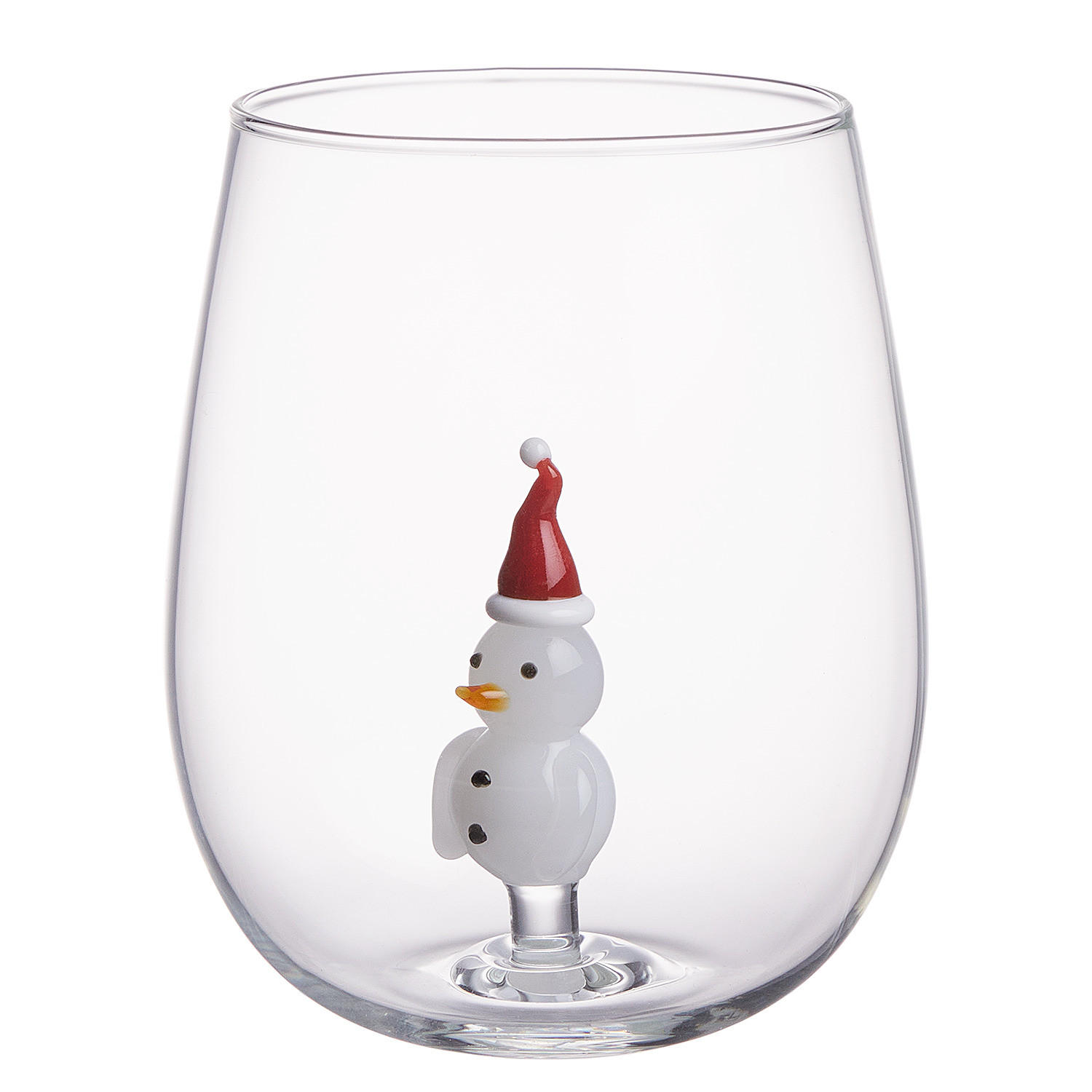 TRINKGLAS Merry & Joy Schneemann 450 ml - Transparent, Glas (0.45L) - Butlers