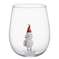 TRINKGLAS Merry & Joy Schneemann 450 ml - Transparent, Glas (0.45L) - Butlers