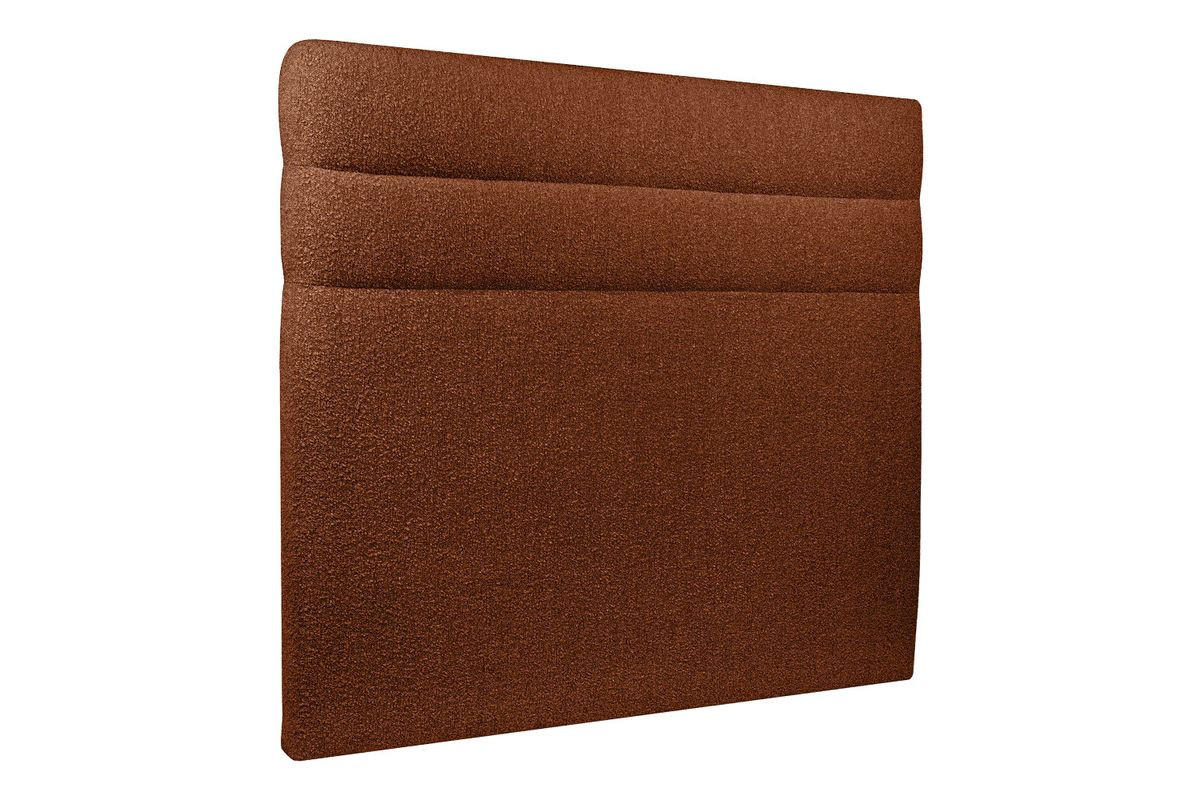 KOPFTEIL Modell Linien – Terrakotta-Bouclé-Stoff 140 cm - Beige/Terracotta, Karton/Holz (140/120/10cm) - Sommeil de Plomb