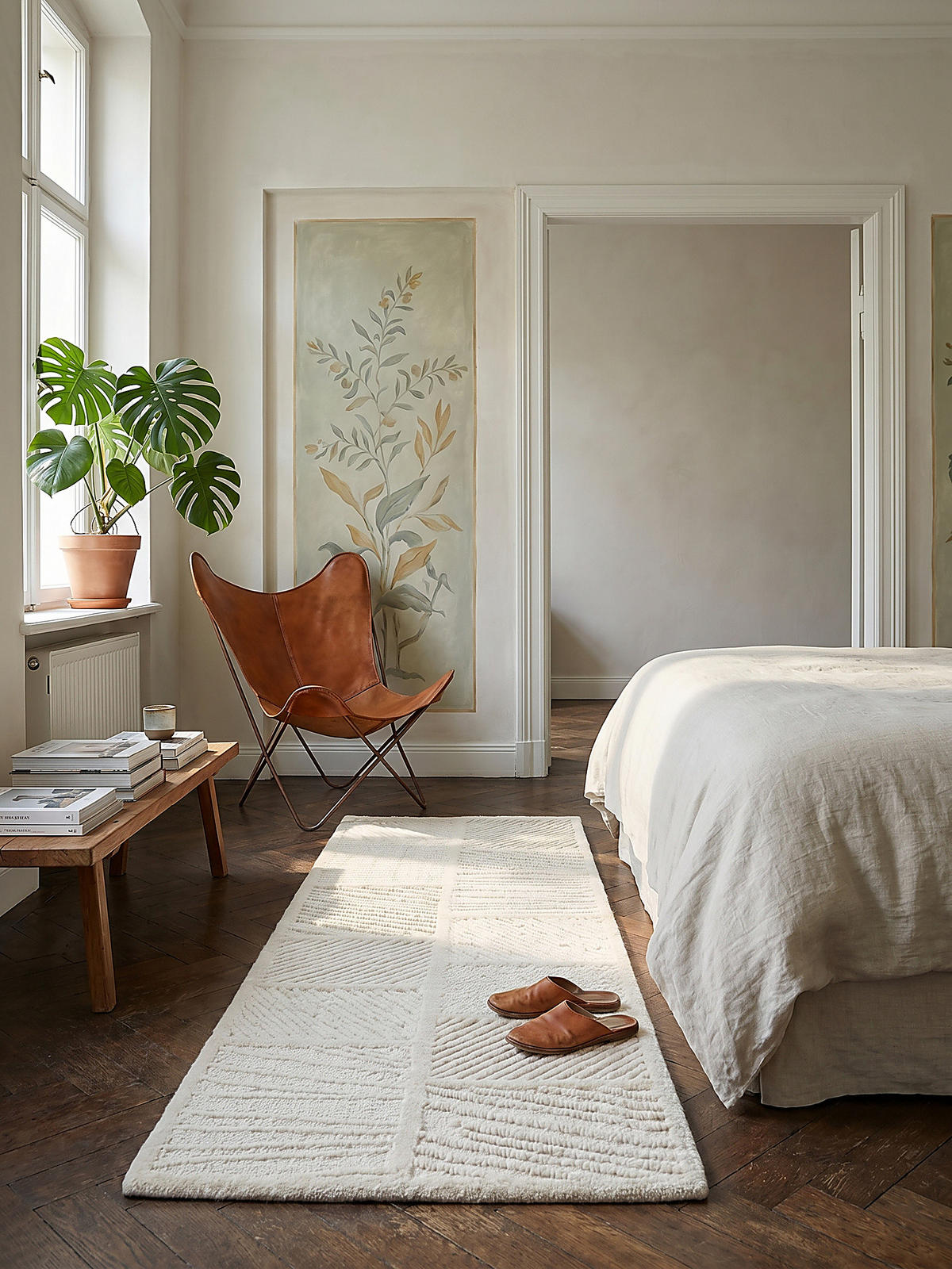 WOLLTEPPICH CARVE, geometrisch, Weiß, 80 x 300 cm - Beige, Textil (80/300cm) - KADIMA DESIGN