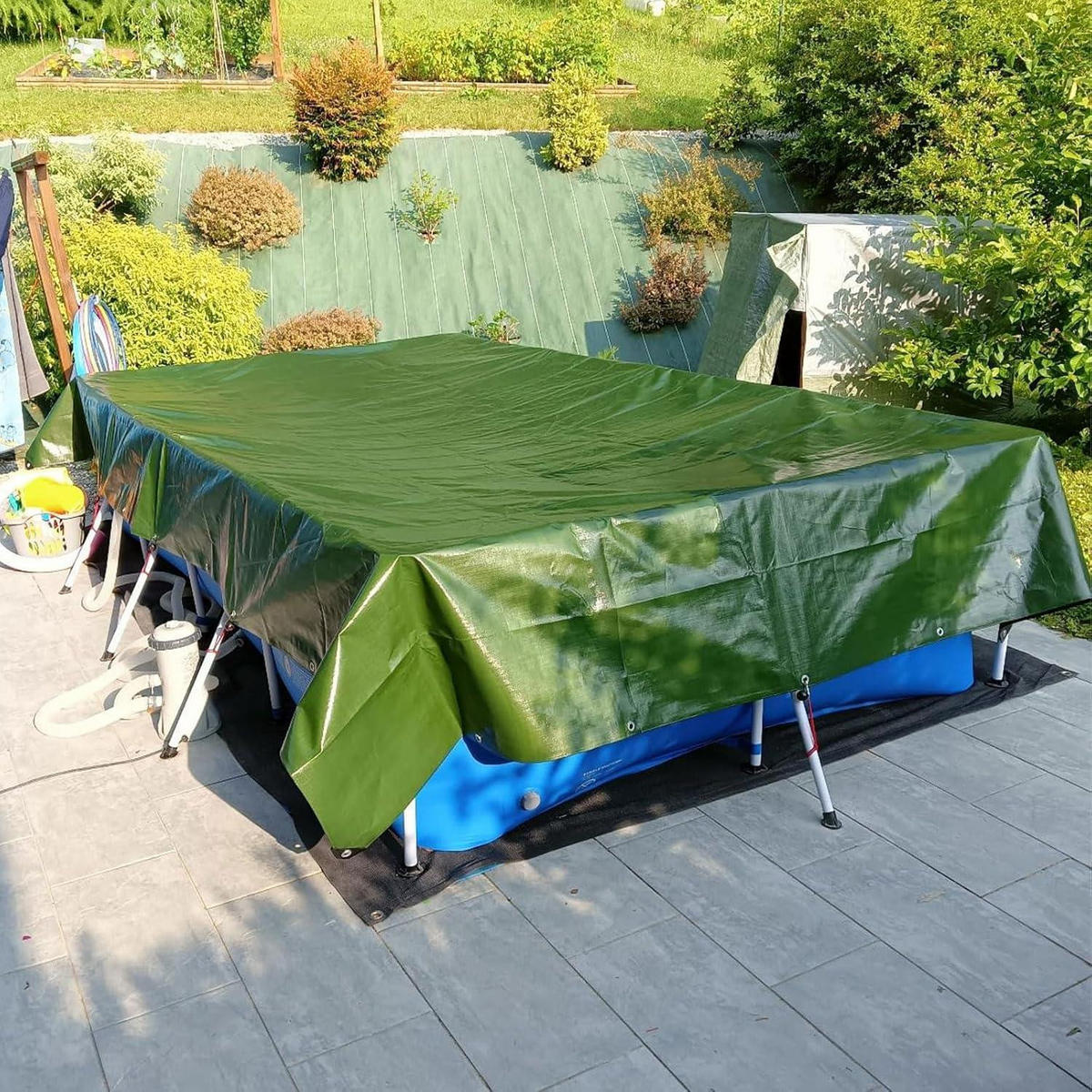 ABDECKPLANE 2x2M Grün - Grün, Kunststoff (200/200/10cm)