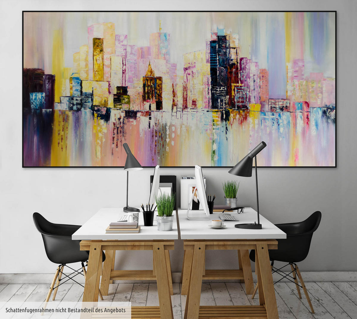 ÖLGEMÄLDE XXL Bunt 200/100 cm - Multicolor, Holz/Textil (6.68/100cm) - KUNSTLOFT
