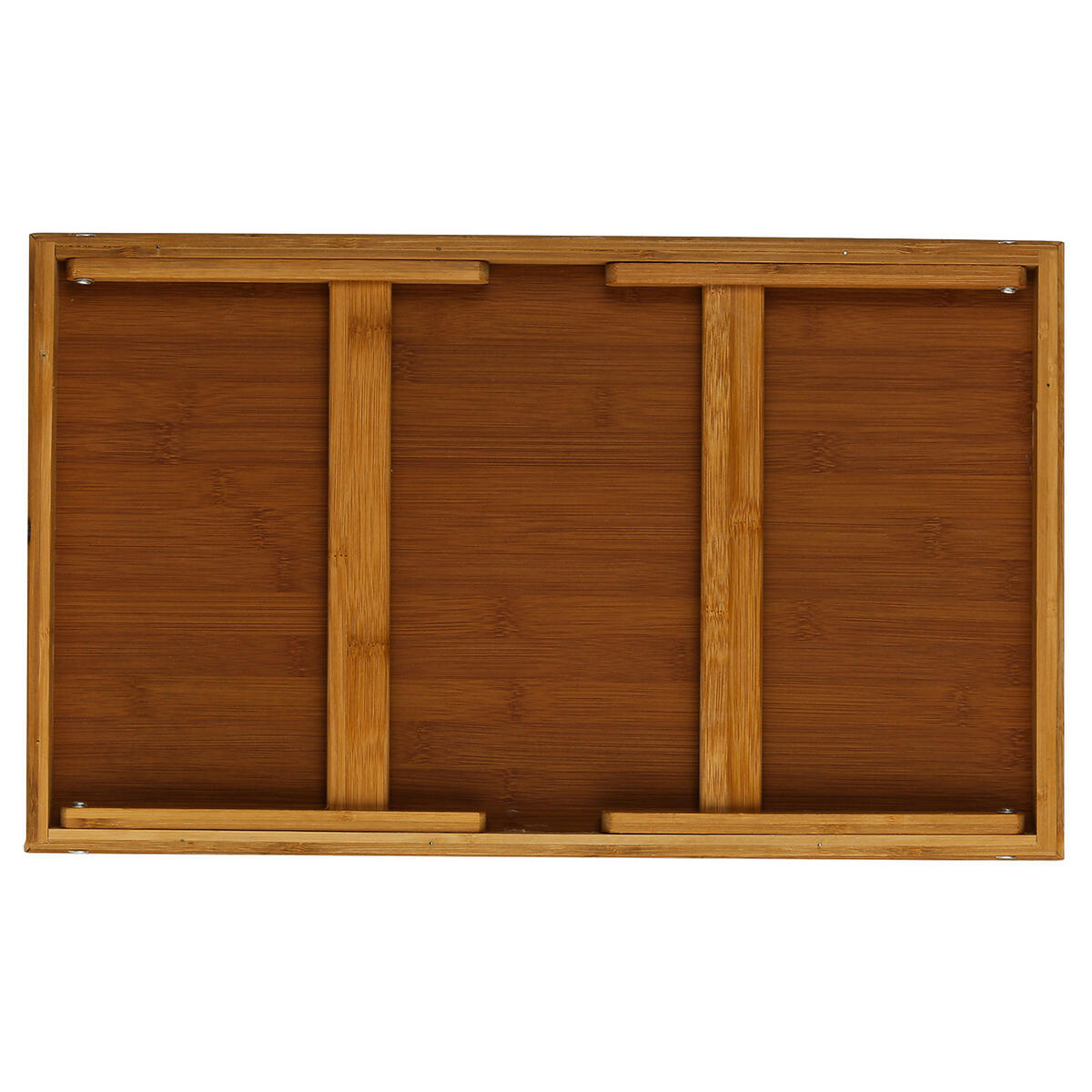SERVIERTABLETT mit ausklappbaren Füßen, Bambus, 50 x 30 - Braun, Holz (30/6.5/50cm) - 5five Simply Smart