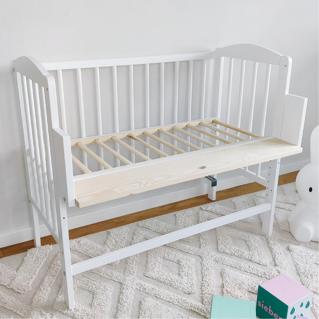 Thumbnail - Kids Collective Babybett, Weiß, Holz, Kiefer, 50x90 cm, Babymöbel, Babybetten, Stubenwagen & Babywiegen