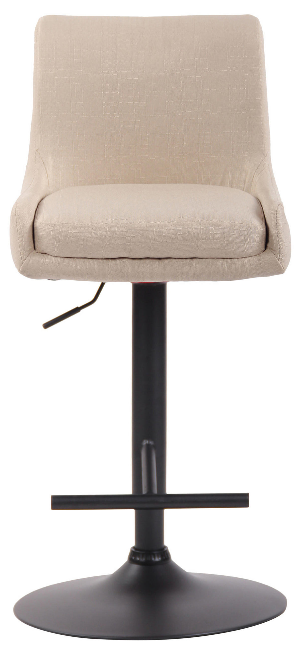 BARHOCKER Stoff creme - Creme/Schwarz, Textil/Metall (43/90/50cm) - CLP