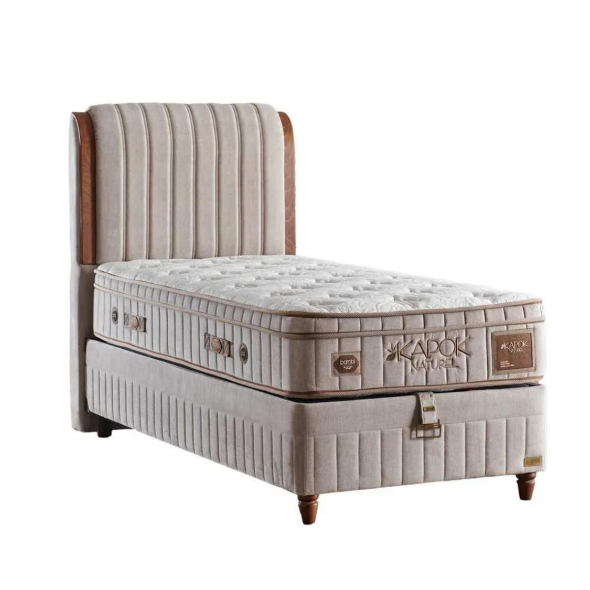 BOXBETT 90x200 Kapok Naturel - Braun, Holz (90/200cm) - Bambi