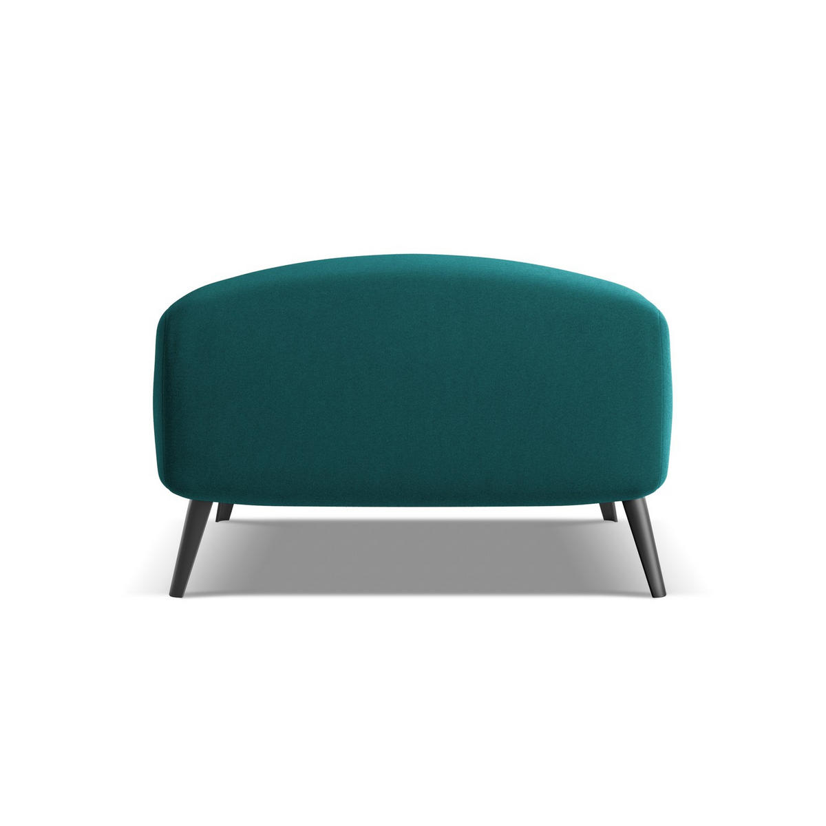 POUF Samt Stoff Blau - Blau/Petrol, Textil/Metall (65/44/65cm) - LaMiaSofa