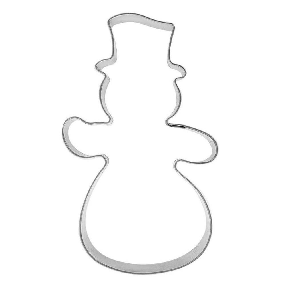 AUSSTECHFORM Schneemann 10 cm Silber - Silberfarben, Metall (6/2/10cm) - Orion 