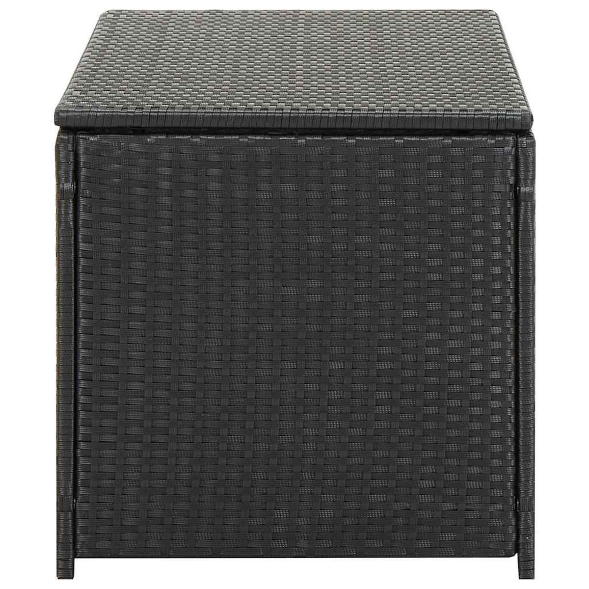 GARTENBOX Poly Rattan 100/50/50 Cm Schwarz - Schwarz, Kunststoff (100/50/50cm) - vidaXL