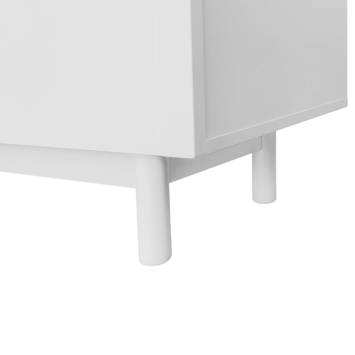 TV-ELEMENT 175 cm Weiß Matt mit Push-to-Open Türen und Stauraum - Weiß, Holzwerkstoff (38/56/175cm) - Korfee