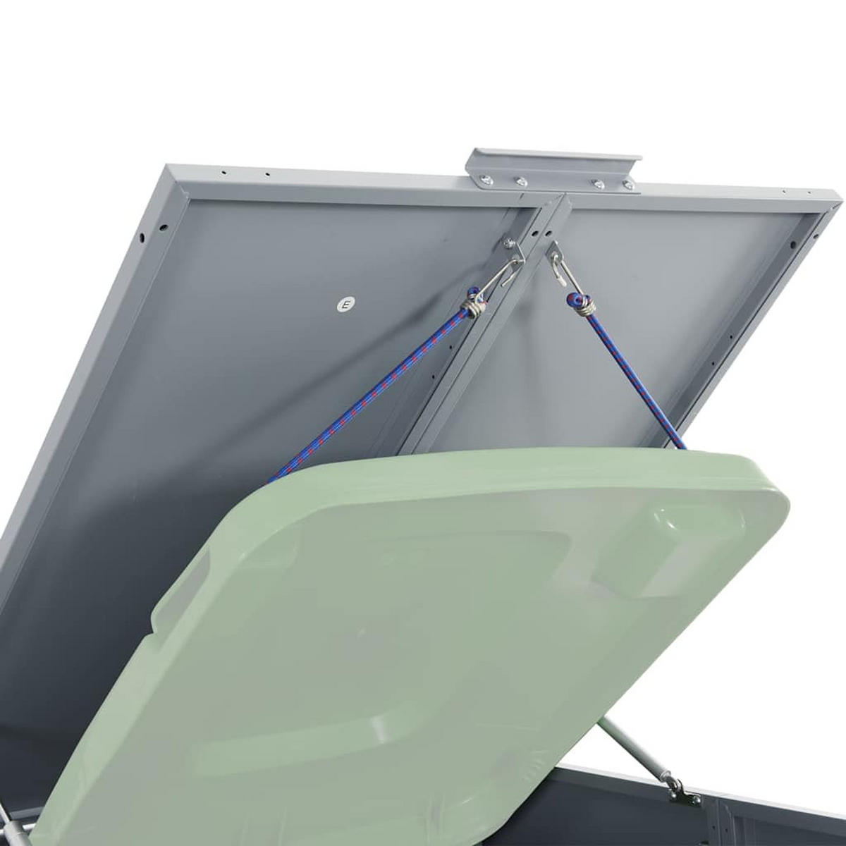 MÜLLTONNENBOX Gorilo für 6 Tonnen Grau 414x79x117 cm - Grau, Metall (414/117/79cm) - DELUKE