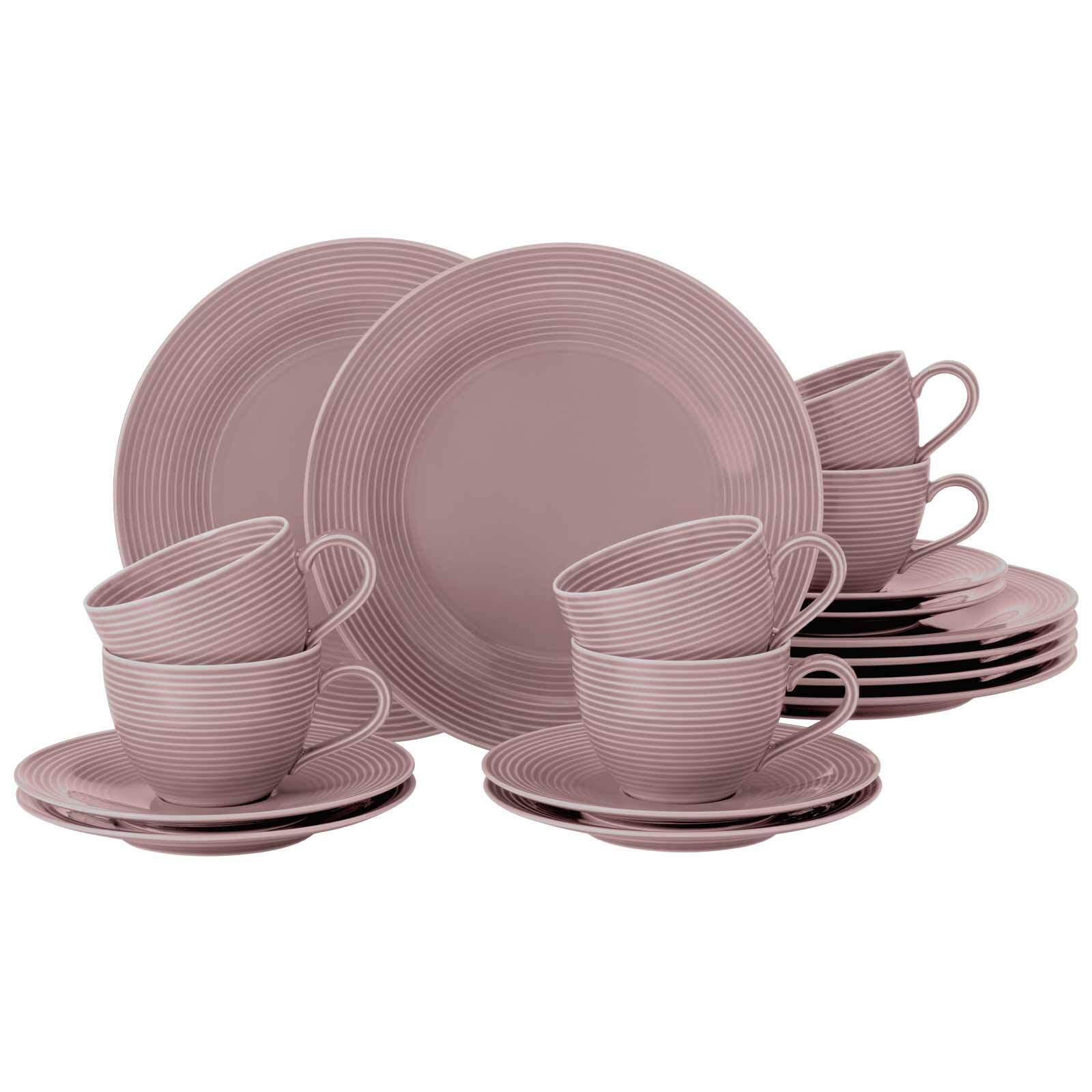 KAFFEESERVICE Beat Color Glaze Altrosa 18er Set - Robinienfarben, Keramik (24/18.1/43cm) - Seltmann Weiden