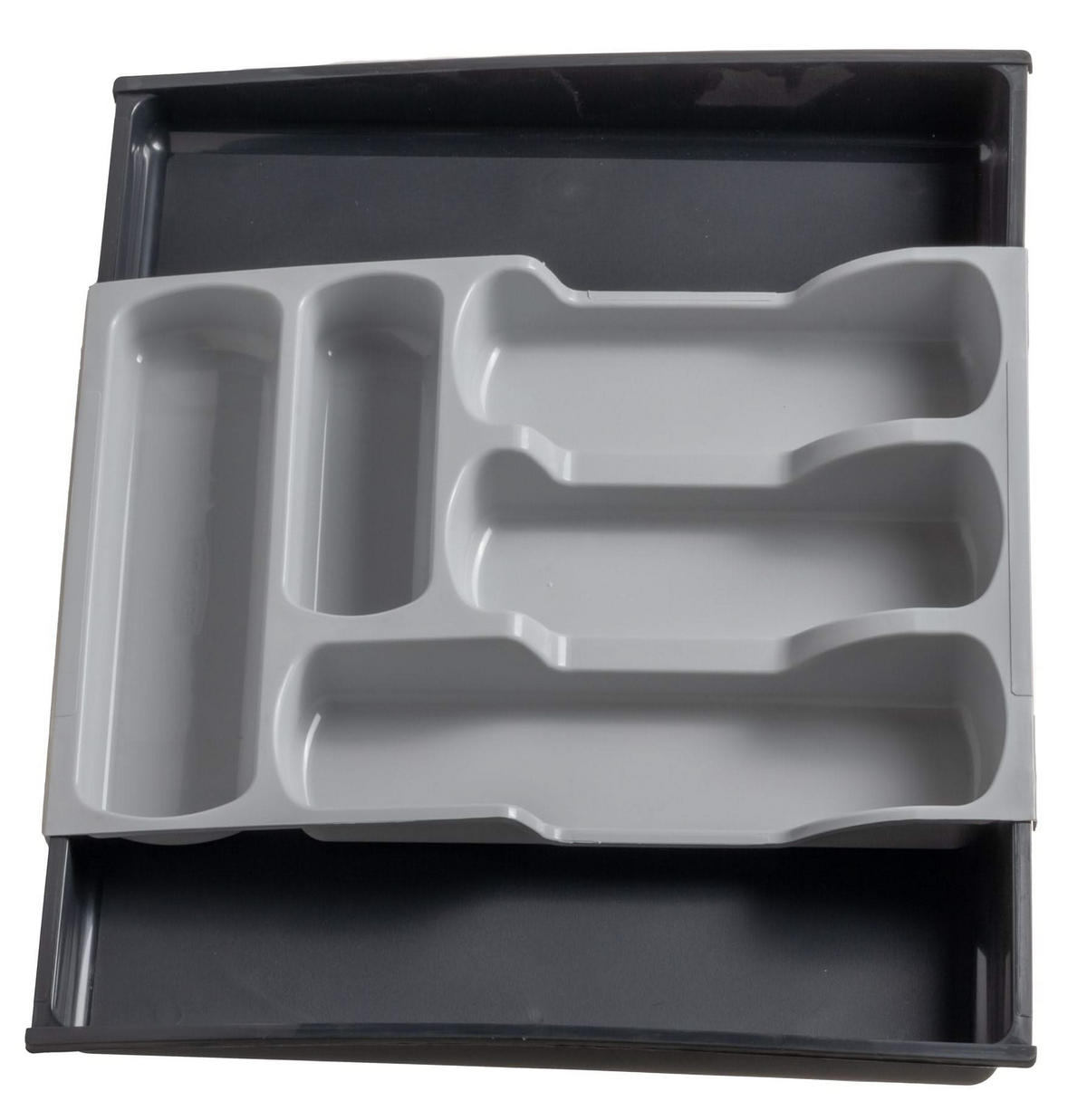 BESTECKKASTEN Verstellbarer Besteckeinsatz 6-Fächer - Grau, Kunststoff (30/6/51cm) - Curver