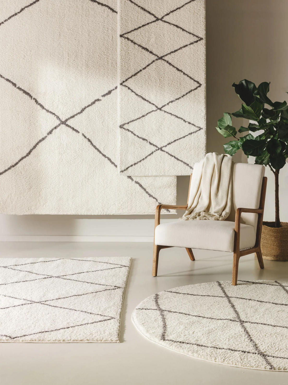 LÄUFER Benno Cream 80x240 cm - Creme, Textil (80/240cm) - benuta Nest