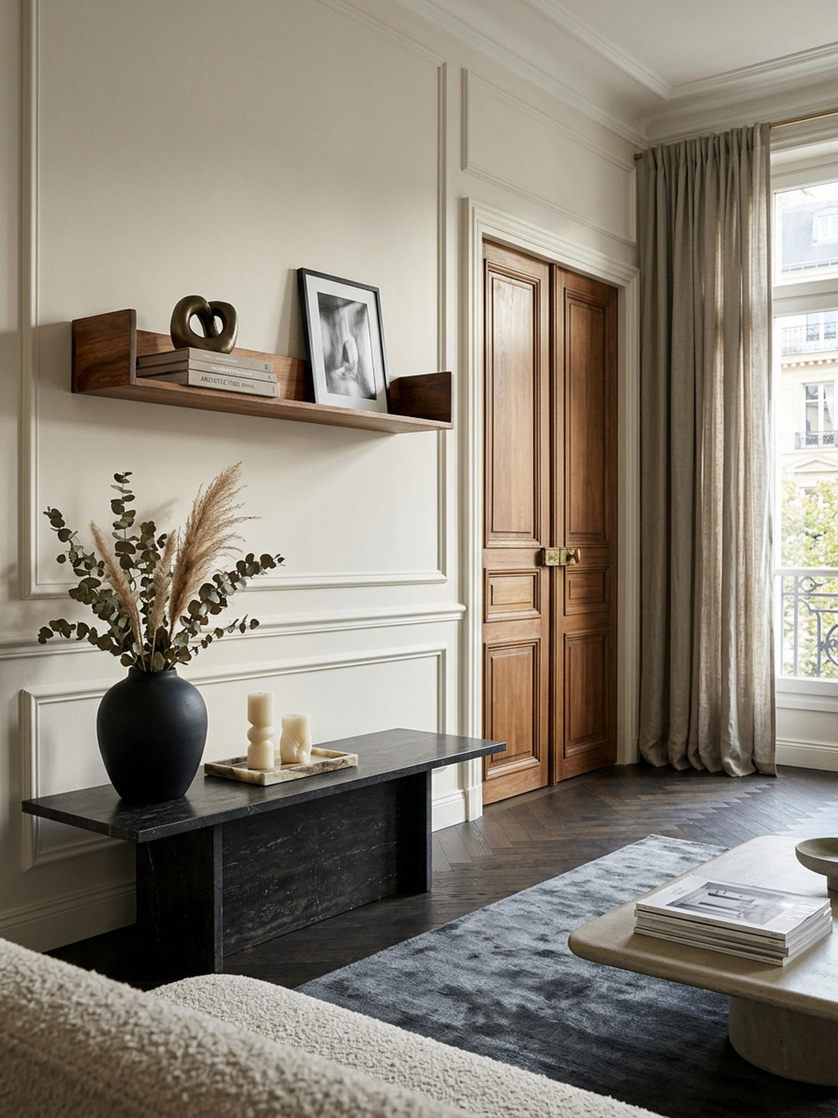 WANDREGAL Massivholz Modern Stil Aufbewahrung - Braun, Holz (120/15/20cm) - KADIMA DESIGN