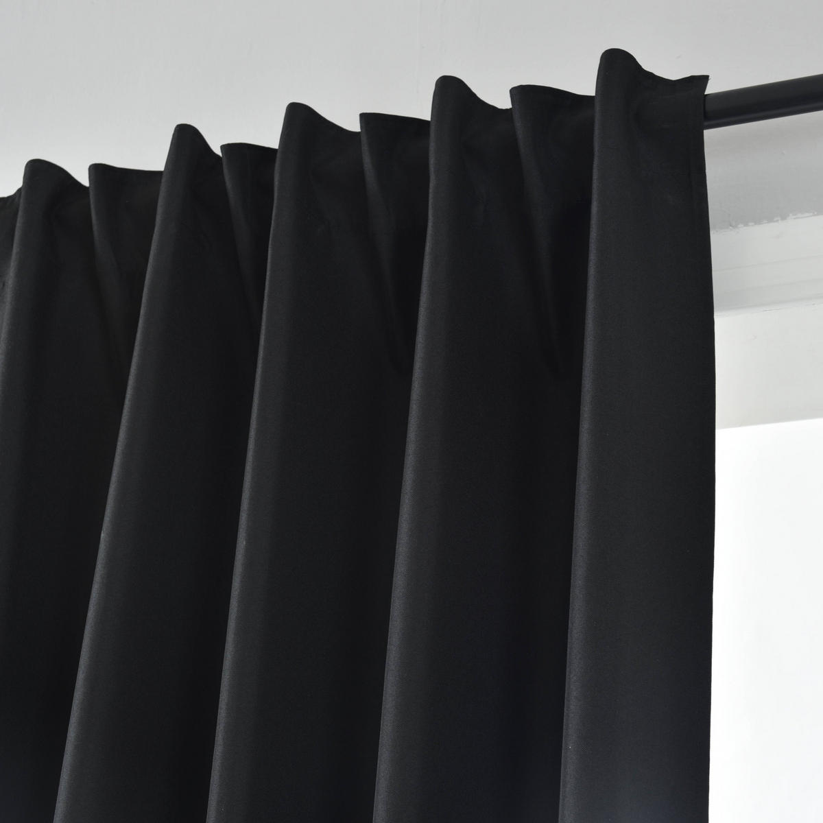 VORHANG BOSTON DARK HxB 245x140 cm Schwarz - Schwarz, Textil (140/245cm) - Gardinenbox