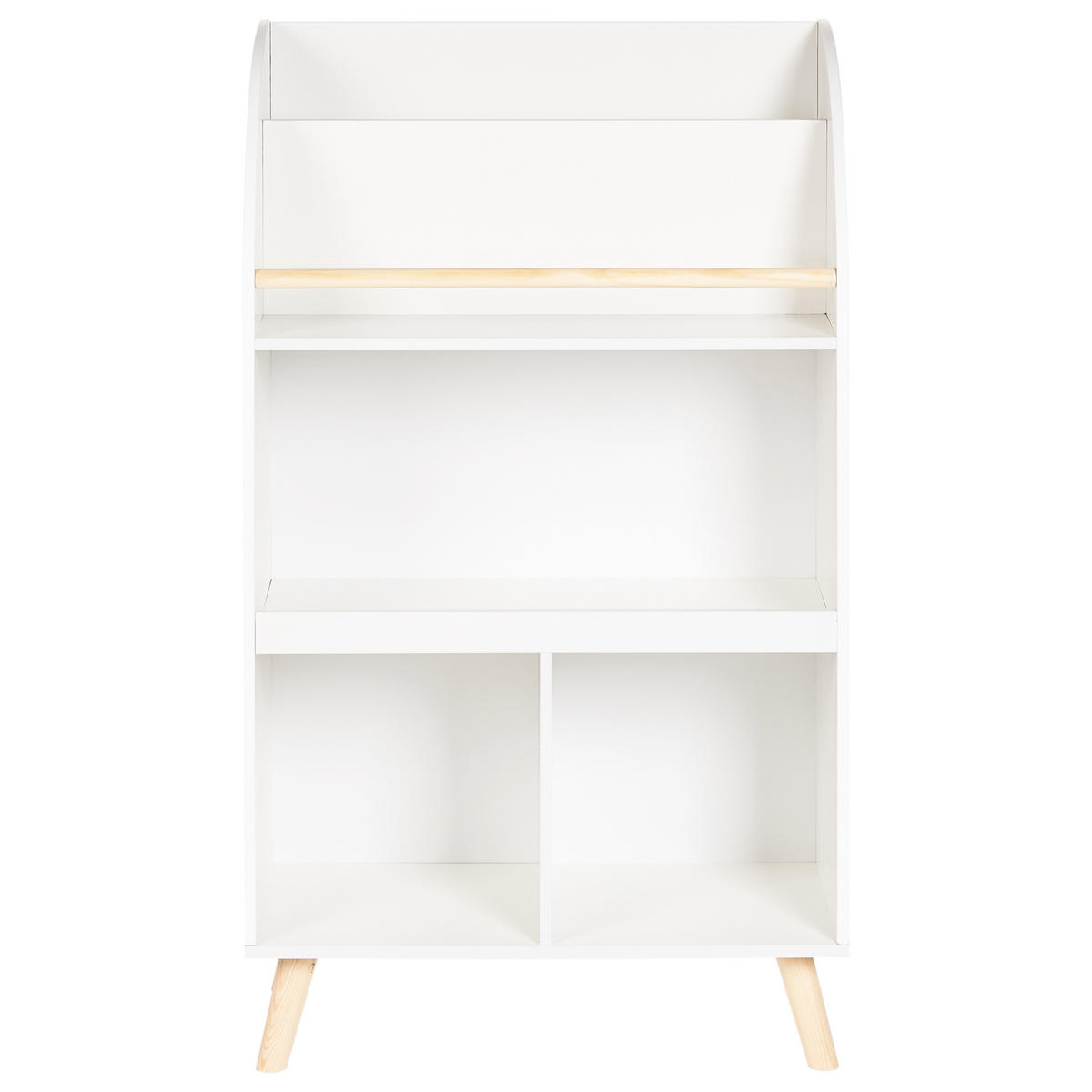 KNIHOVNA s 3 policemi 102 cm Bílá Liloet - bílá, kompozitní dřevo (60/102/30cm) - Beliani