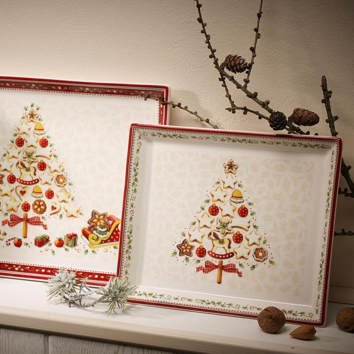 GEBÄCKPLATTEN Winter Bakery Delight bunt 3er Set - Multicolor, Keramik (1/1/1cm) - Villeroy & Boch