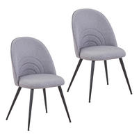 ESSZIMMERSTUHL ANITA 2er Set Stoff Grau - Grau, Textil (50/85/53cm) - SVITA