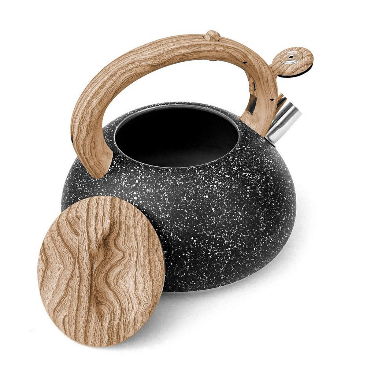 WASSERKESSEL Schwarz 25/23/23 cm KB7282 - Schwarz, Kunststoff (25cm) - Klausberg 