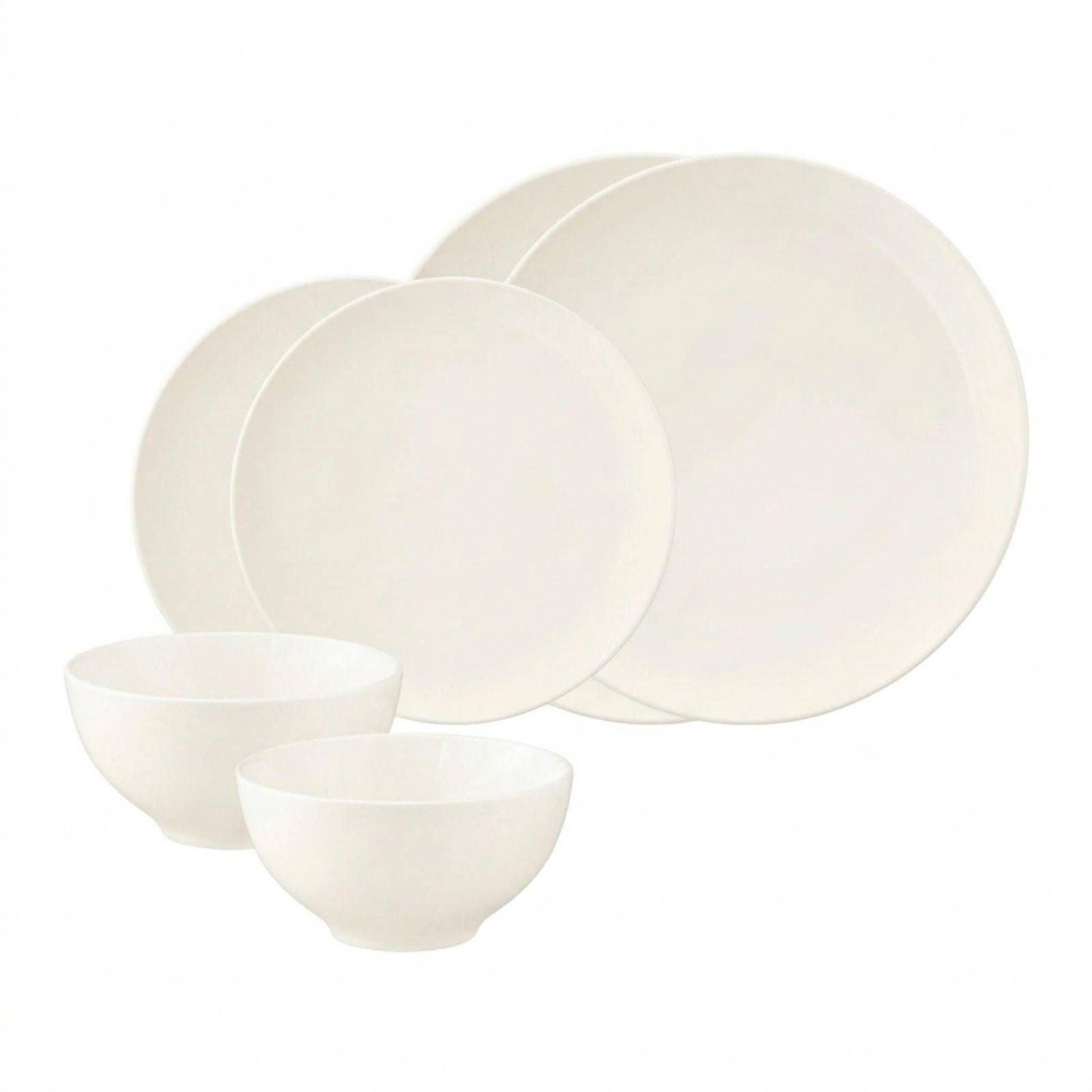 BASIC-SET Savona Fine Diamond creme 6er Set - Creme, Keramik (1/1/1cm) - Seltmann Weiden