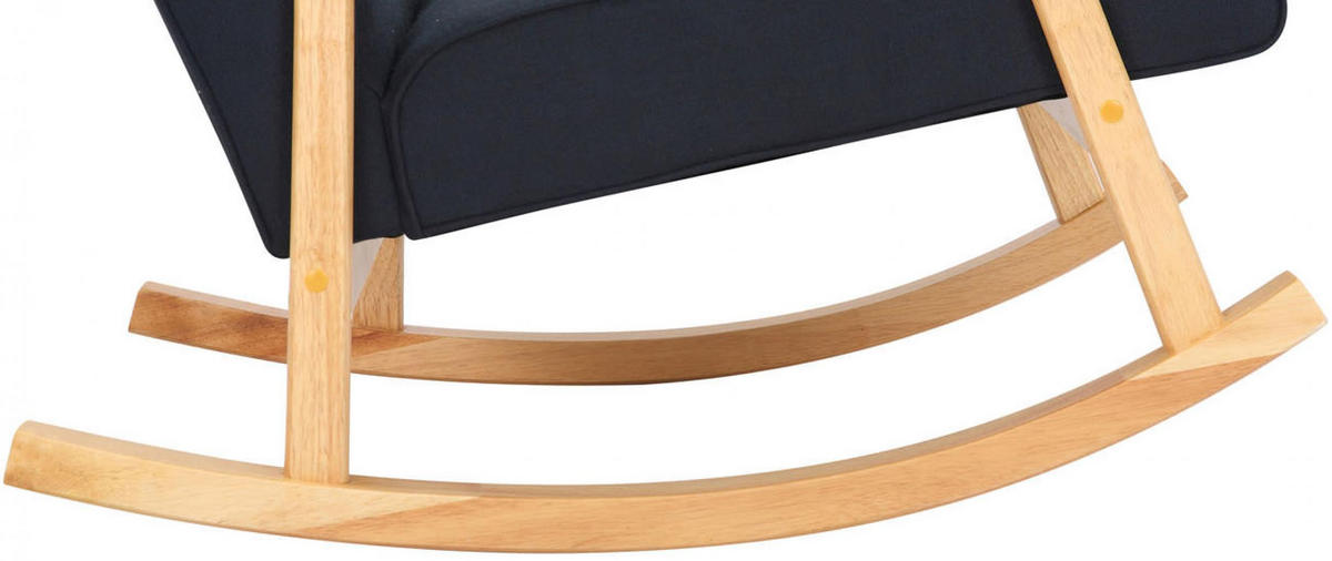 SCHAUKELSTUHL Stoff schwarz - Schwarz, Holz/Textil (67/82/92cm) - CLP
