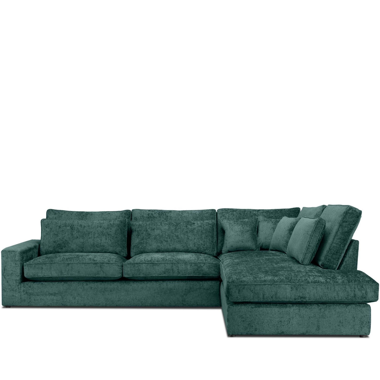 ECKSOFA RECHTS IMPERA Modern 4/5 Sitzer, Marineblau - Blau, Textil (314/224cm) - KONSIMO®