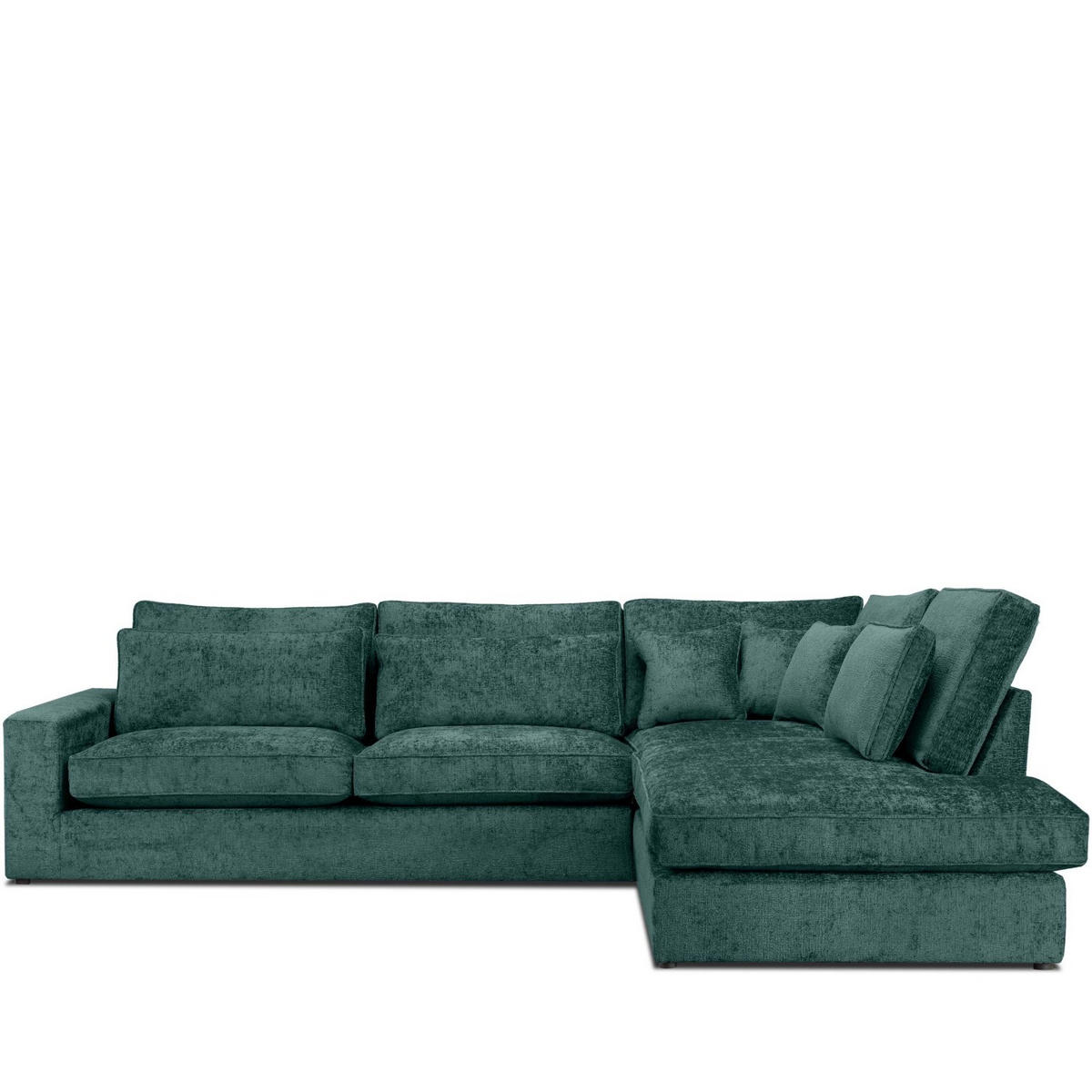 ECKSOFA RECHTS IMPERA Modern 4/5 Sitzer, Marineblau - Blau, Textil (314/224cm) - KONSIMO®