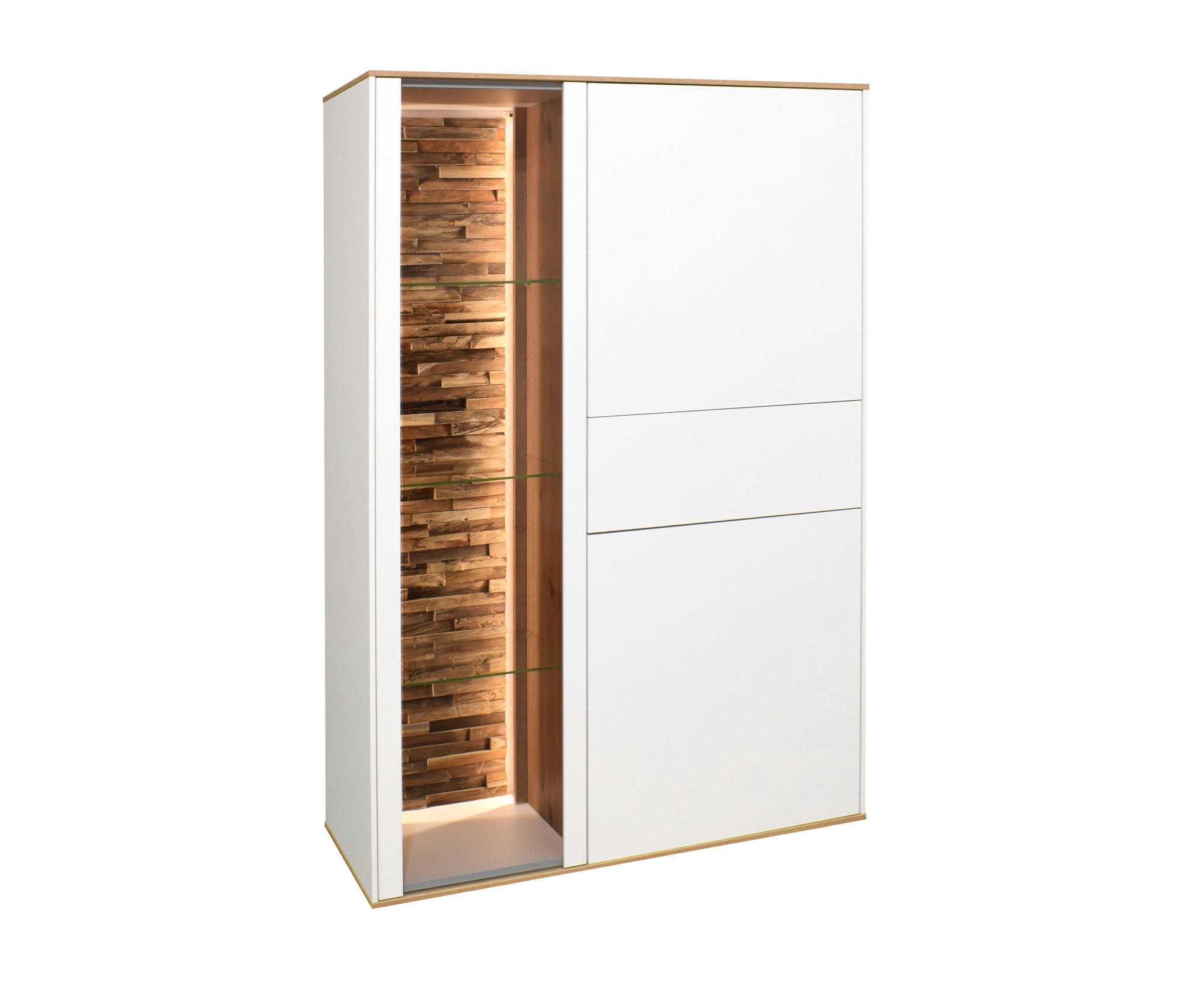 XXXLutz Highboard Weiß 42x162x101 cm