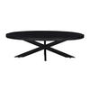 COUCHTISCH oval aus Mangoholz 130cm, schwarz - Schwarz, Holz (130/70/40cm) - Giga Meubel