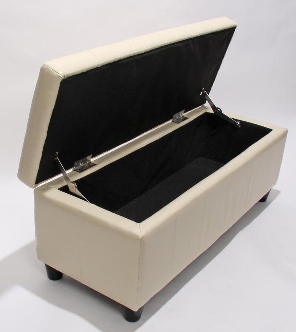 AUFBEWAHRUNGS-TRUHE Cremeweiß - Weiß, Leder (112/45/45cm) - MCW