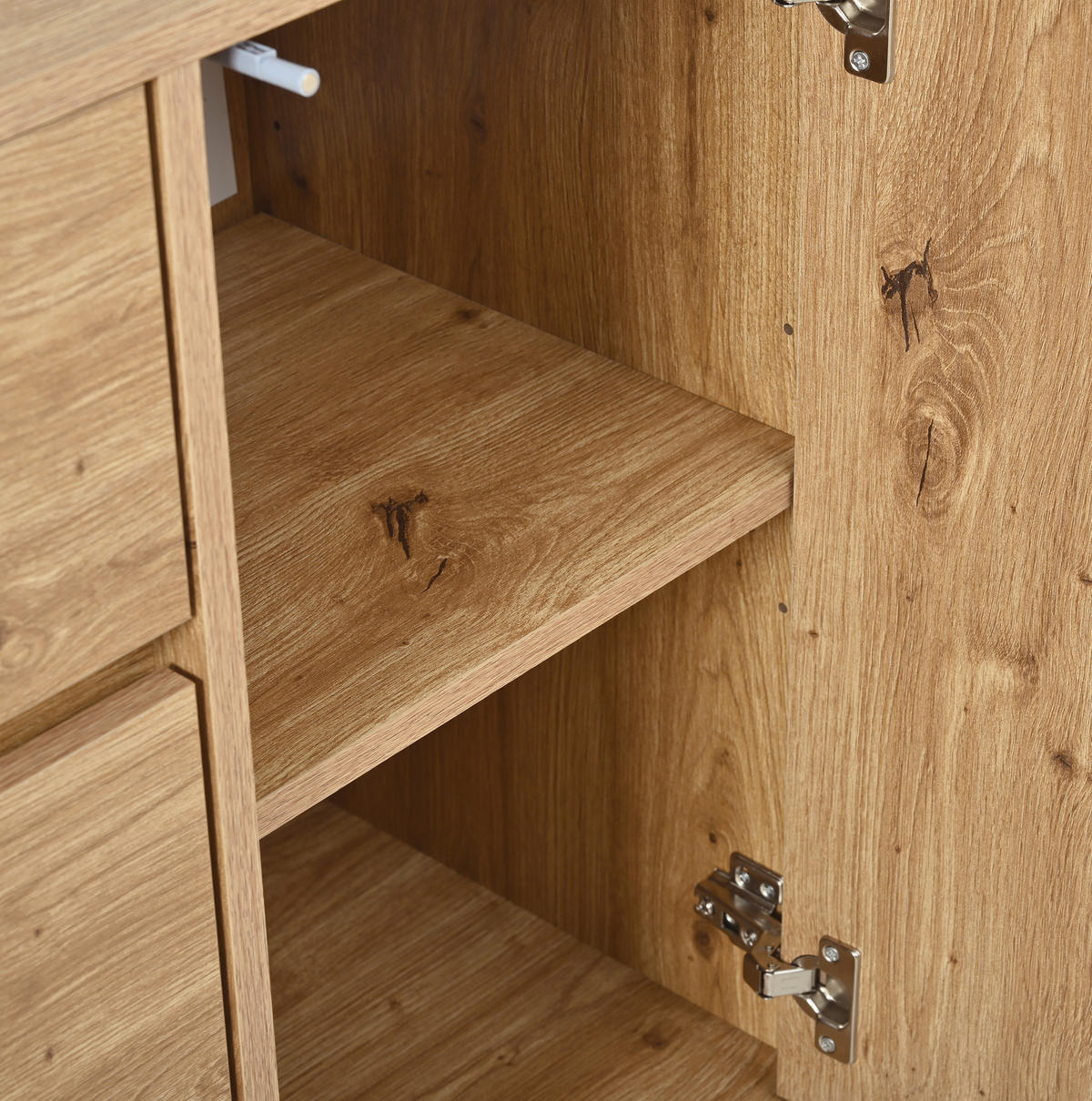 SIDEBOARD 140/38/77,5 cm Natur aus MDF mit Rattan-Türen und Schubladen - Naturfarben, Holzwerkstoff (38/77.5/140cm) - OKWISH