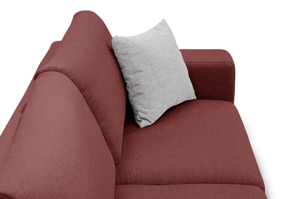 ECKSOFA OTTO 4-Sitzer, bordeaux - Bordeaux, Holzwerkstoff/Textil (159/279cm) - Courtois Laville