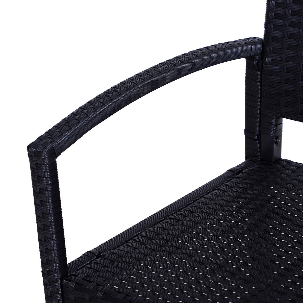 GARTENBANK für 2 Personen, bis 240 kg Belastbar, Schwarz, 122 x 60 x 85cm - Schwarz, Kunststoff (60/85/122cm) - Outsunny