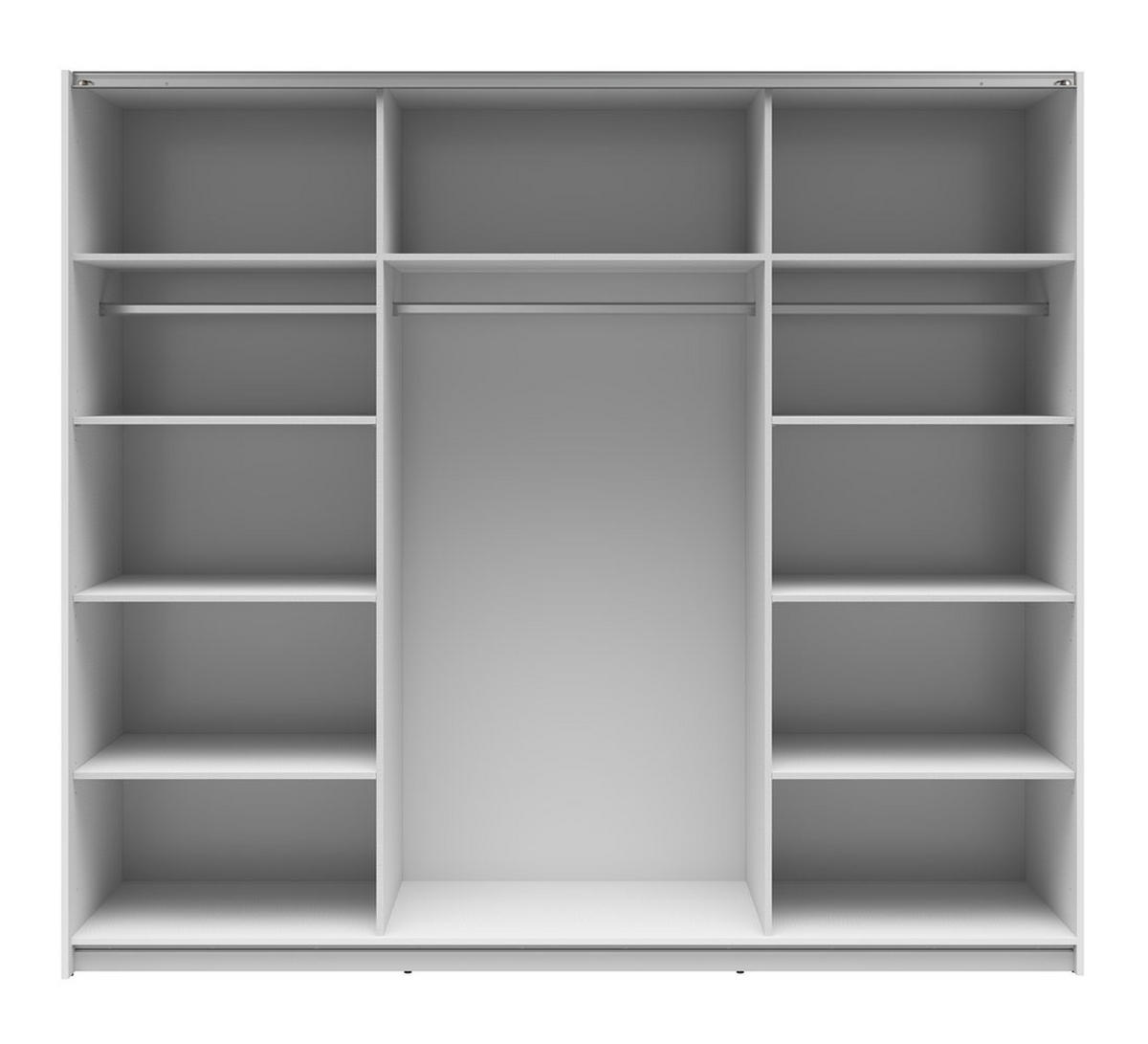 SCHWEBETÜRENSCHRANK Tetrix Kaschmir 220 / 60 / 195,5cm - Kaschmir/Braun, Holzwerkstoff (220/196/60cm) - Feldmann-Wohnen
