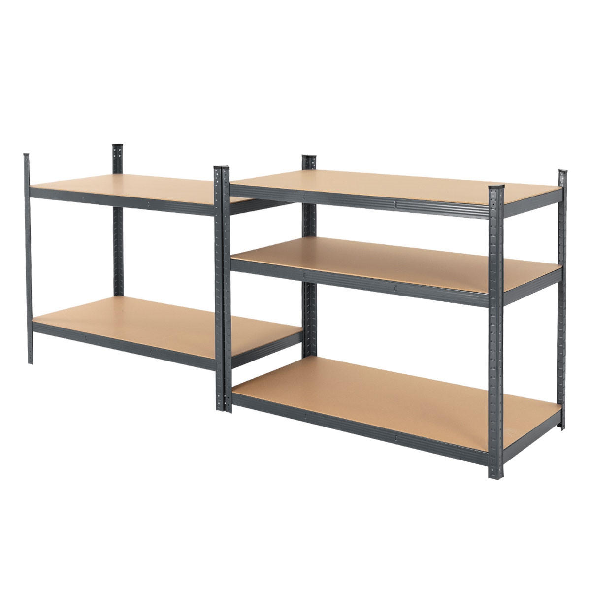 ECD-Germany Lagerregal Anthrazit 60x200x100 cm