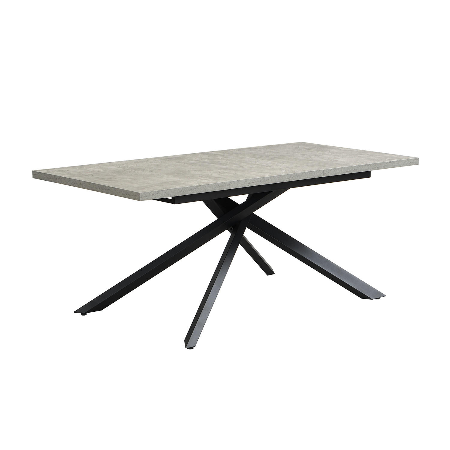 AUSZIEHTISCH MALTEX 140-220/90/76 cm - Schwarz/Grau, Metall (90/140/76cm) - DUBI Möbel