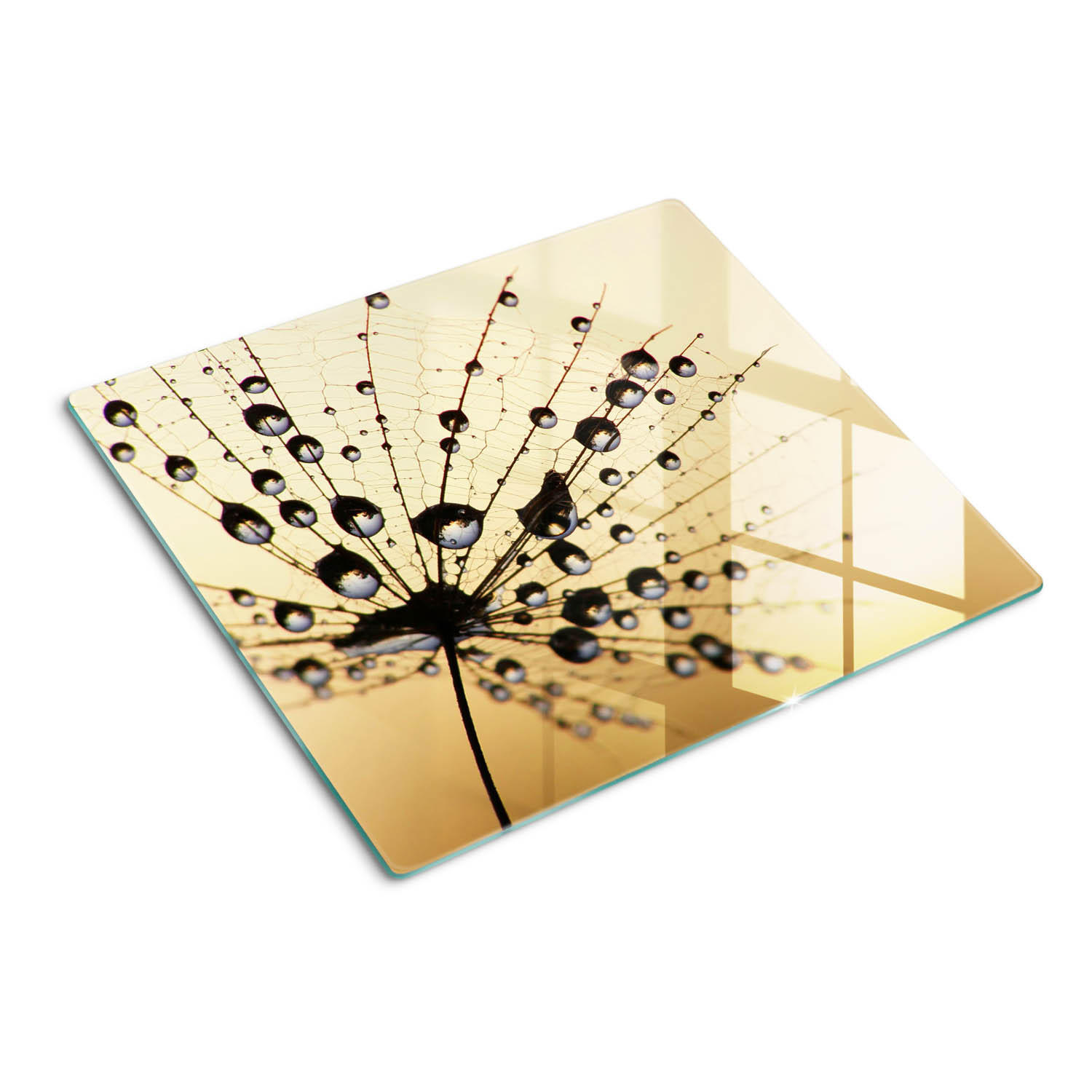 Tulup Glasplatte Beige 60x0.4x52 cm